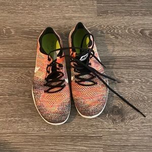 Multicolor Nike training shoes.